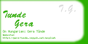tunde gera business card