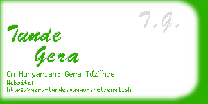 tunde gera business card